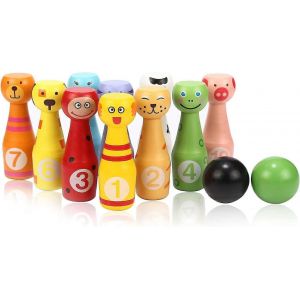 Bowling pour enfants Sets 10 quilles en PU souple + 2 balles Jeu de quilles pour les enfants - Neuf