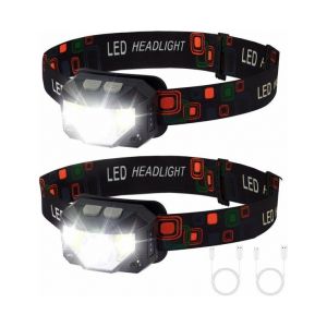 Lampe Frontale Led Rechargeable 800 Lumens &iquest; Ultra-L&eacute;g&egrave;re, D&eacute;tecteur De Mouvement, &Eacute;tanche, 8 Modes Pour Le Camping, La Randonn&eacute;e Et Plus Encore - Neuf