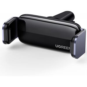 Support T&eacute;l&eacute;phone Voiture Pince Rotation 360 Degr&eacute;s Porte Portable Auto Clip Bras en Aluminium Compatible avec iPhone 16 Plus Pro Max 15 14 Galaxy S24 Ultra S23 S22 A15 A05s Redmi 13C - Neuf