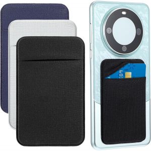 KALANKA-Lot de 3 porte-cartes adhésifs pour téléphone compatible avec la plupart des téléphones portables, Noir + bleu + gris, Minimaliste - Neuf