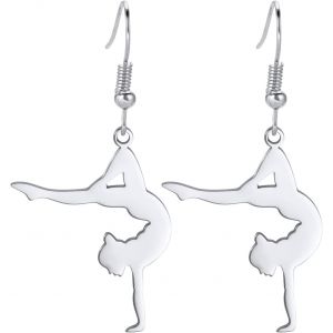 Kal-Boucles D'oreilles Pendantes Pour Filles - Cadeau De Gymnastique En Forme De C?ur - Bijoux Inspirants Pour Équipe De Gymnastique - Neuf