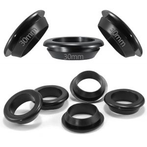 Lot de 15 passe-c&acirc;bles en caoutchouc ID 30 mm Passe-c&acirc;bles en caoutchouc Diam&egrave;tre d'encastrement 35 mm Douille de c&acirc;ble &eacute;tanche Noir Embouts en caoutchouc pour c&acirc;bles Protection des c&acirc;bles - Neuf