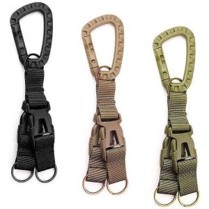 Lot De 3 Mousquetons Tactiques &iquest; Boucles En Nylon Durables Pour Ranger Votre &Eacute;quipement De Plein Air, Vos Porte-Cl&eacute;s Et Votre Sac &Agrave; Dos - Neuf