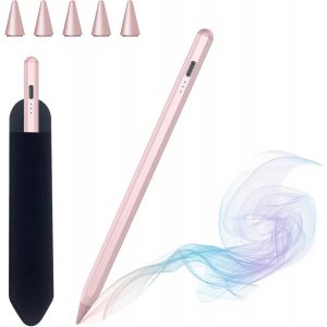 Stylet iPad, Pencil iPad, Stylo pour iPad (2018-2025), Stylet Tablette iPad avec Chargement Rapide, Aspiration Magn&eacute;tique, Compatible iPad 11/10/9/8/7/6, Air 3/4/5/M2/M3, Mini 5/6, Pro 3/4/5/6/M4 - Neuf