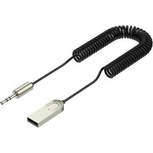 Bluetooth Jack 5.0 Pour Voiture, Aux Bluetooth Voiture Recepteur Adaptateur Récepteur Bluetooth Jack 3.5Mm, Compatible Avec Autoradio, Haut Parleur Amplificateur, Musique Sans Fil Appel Mains Libres - Neuf