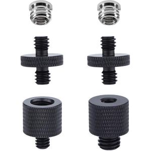 1 jeu d'adaptateurs filetés pour trépied 1/4"" vers 3/8"", adaptateur de trépied de 3/8"" à 1/4"", adaptateur fileté, filetage pour trépied d'appareil photo, trépied de lampe, trépied de microphone - Neuf