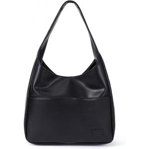 TZF-Sac Port&eacute; &eacute;paule Femme en Cuir PU Souple Sac Fourre-tout R&eacute;tro Sac Cabas Grand Capacit&eacute; Sac &agrave; Bandouli&egrave;re Tendance - Neuf