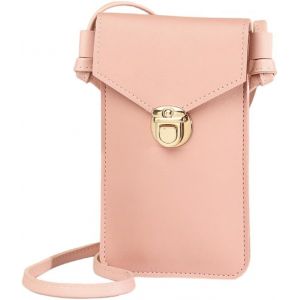 CAUC-Sac Bandouli&egrave;re Femme Pochette Telephone Portable,Mini &Eacute;tui Pochette Sacoche Pour Femmes Fille Avec Fen&ecirc;tre Pour &eacute;cran Tactile - Neuf