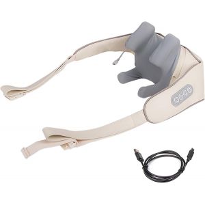 Appareil De Massage Shiatsu Pour Les &Eacute;paules Et Le Cou Avec Chaleur, Masseur Shiatsu Avec Massage 6d Des Tissus Profonds, Avec 6 T&ecirc;tes De Massage En Silicone, Appareils De Massage &Eacute;lectriques &Agrave; P&eacute;tri - Neuf