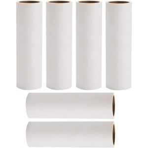 JGD-Lot de 6 Recharges de Rouleaux Anti Peluches Super Collants 16 cm (360 Feuilles) pour Enlever Les Poils d'animaux, la Poussi&egrave;re, Les Peluches des V&ecirc;tements, Canap&eacute;, Lit, Voiture - Neuf
