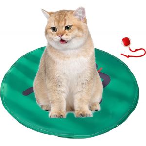 KAL-Jouet Interactif Pour Chat, Balle Activée Par Mouvement, 70,2/62,5/21,8 Cm, Tapis De Jeu, Jeu De Capture, Couverture De Chasse, Soulagement De L'Ennui, Exercice D'Intérieur Amusant Pour - Neuf