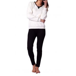 Pyjama Hechter Studio Fina Polaire Ecru - Neuf
