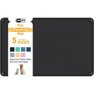 Cmws-Tapis Gamelle Chien Chat, Tapis Antid&eacute;rapant Pour Chien Chat De Silicone, Bord Sur&eacute;lev&eacute; Pour &Eacute;viter Que L'eau Ou La Nourriture Ne Se Renverse, Tapis Nourriture Chat Tapis Pour Gamelle Chien - Neuf