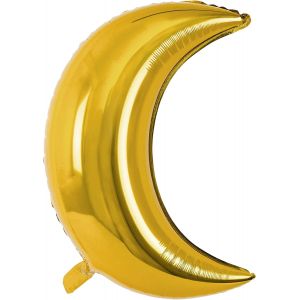 Ballon &Agrave; L'h&eacute;lium Xl - Motif Lune - Dor&eacute; - 60 Cm - Neuf