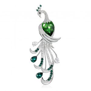 Broche Paon En Strass, Bijou Vintage &Eacute;l&eacute;gant Pour Mariages, F&ecirc;tes Et &Eacute;v&eacute;nements Formels - Neuf