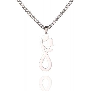 Kal-Collier C&acirc;lin Pour Couple Collier &Eacute;treinte Tendre Pour Elle Et Lui Couples Bijoux Saint-Valentin C&acirc;lin Pendentif Collier Pour Femmes Hommes Amoureux - Neuf