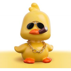 Sansh-Figurine Canard Jaune,Bobbleheads Resine De Voiture,Décorations Du Tableau De Bord,Jouets Voiture Intérieur,Auto Accessoires Ornement Bobble Head Cadeau D'anniversaire, De Noël, De Nouvel An - Neuf