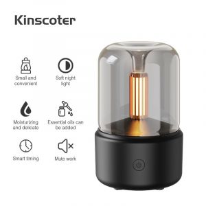KINSCOTER Diffuseur de parfum d'huile essentielle,diffuseur d'arôme électrique USB,mini humidificateur d'air ultrasonique pour chambre à coucher - Type B Black 120ml - Neuf