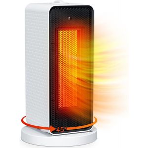 Radiateur Soufflant Portatif 3s Chauffage Rapide 1200W PTC Mini Radiateurs 3 Modes de Chauffage Ventilateur R&eacute;glable Protection contre la Surchauffe Chauffage &Eacute;lectriques (Blanc) - Neuf