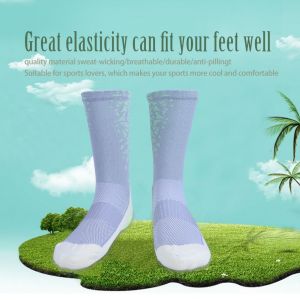 Chaussettes D'exterieur Respirantes Et Antiderapantes Pour Homme, Maintien Au Chaud, Pour Le Football, Le Basket-Ball, La Course A Pied (Gris) - Neuf