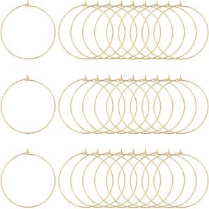 Kal-30 Pièces Boucle D'oreille Hypoallergénique 304 En Acier Inoxydable Verre À Vin Breloques Anneau Boucle D'oreille Résultats Boucles D'oreilles Pour Femmes Fabrication De Bijoux Or - Neuf