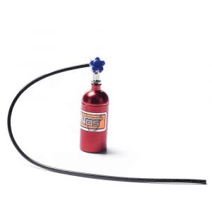 Bouteille d'azote NOS simulée en métal pour voiture à chenilles RC 1/10 - Rouge - Neuf