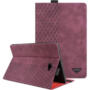 Kal-Coque Pour Samsung Galaxy Tab A6 10.1 Pouces 2016 (Sm-T580/T585), Tablette Housse De Protection Pour Samsung Galaxy Tab A6 2016, Cuir Pu Étui Case Pour Samsung Galaxy Tab A 10.1"", Vin Rouge - Neuf
