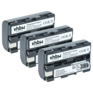 vhbw 3x Batterie compatible avec Sony DSC-P505, DSC-P55, DSC-P50 cam&eacute;ra vid&eacute;o cam&eacute;scope (1100mAh, 3,6V, Li-ion) - Neuf