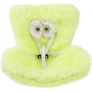 KALANKA-Siège Auto pour Poupées, Chaise Sécurité Verte en Peluche Grands Yeux Mignons Clips Aération Voiture avec Coussin Doux Moelleux Mini Canapé Décoratif Présentation Bureau pour Poupées 10-17cm - Neuf
