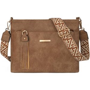 RFCBC-Sac à main pour femme, sac à bandoulière de taille moyenne, en cuir végétalien, plusieurs poches avec compartiments réglables et amovibles, large sangle - Neuf