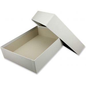 1x Boîte De Rangement Et De Cadeau De Qualité Supérieure Format A4 Gris/Bleu 302 X 213 X 70 Mm - Neuf