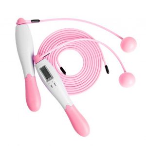 Corde A Sauter Electronique Sans Fil Avec Batterie Et Comptage Numerique Pour Le Fitness Et Le Sport, Rose - Neuf