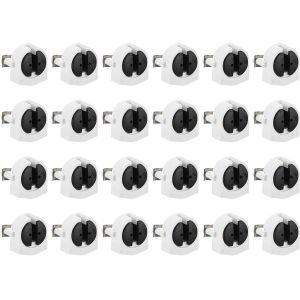 Kal-Support De Lampe Fluorescente T5, Paquet De 24, Base De Lampe G5, Douille De Tube Fluorescent Led 500 V, Type Tournant Non Shunté Support Lampe De Remplacement, 22 X 26 X 17 Mm - Neuf