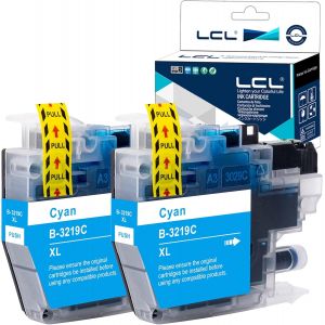 Cartouche d'encre Compatible LC-3219 LC3219 LC-3219XL LC3219XL LC-3219XLC LC3219XLC (2-Pack Cyan) Remplacement pour Brother MFC-J5330DW MFC-J5330DW MFC-J5830DW MFC-J6530DW MFC-J6535DW MFC-J6930DW - Neuf