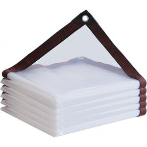 SPWA-Tarpe Transparente avec Couverture d'?illets 3x1m - bâche pour Meubles de Jardin, fermes, balcons ¿Bordure Noire¿ - Neuf