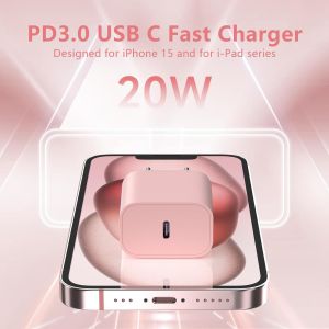 Chargeur Pour Iphone Rapide, 20w Pd3.0 Chargeur Pour Iphone Avec 2m C&acirc;ble Usb C, Usb C Prise Charger Rapide Pour Phone 16 Pro/16 Pro Max/16 Plus/15/15 Pro/15 Pro Max/15 Plus/Pad - Rose - Neuf