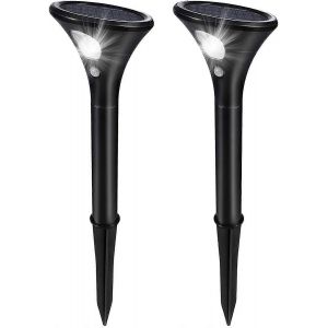 Bornes Lumineuses Ext&eacute;rieures, Lampes Solaires De Jardin, &Eacute;clairage Paysager Ext&eacute;rieur, Lampe Solaire &Agrave; Piquet Avec Allumage/Extinction Automatique Pour Cour, Porche, All&eacute;e, Terrasse, Etc. - Neuf