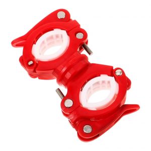 Support De Lampe De Poche Pour Velo, Pince De Fixation Legere A Deux Trous, Compatible Avec Les Modeles De Lampe De Poche Pour Velo Et Scooter - Neuf