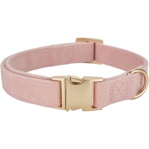 Collier Pour Chien Ultra Doux En Velours C&ocirc;tel&eacute; Naturel Fabriqu&eacute; Pour Les Petits Chiens &Agrave; Peau Sensible, Vert Sauge - Neuf