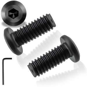 CHECARZHN--NO1-25Pcs Vis M6X16 Mm Vis Noire Tete Plate A2 V2A Boulon M6 Vis Inox Tete Plate Cylindrique Vis Allen Avec Clé Hexagonale Convient Aux Appareils Ménagers Machines Industrielle - Neuf