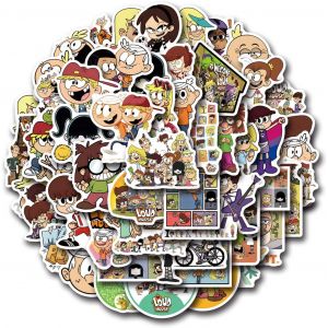The Loud House 50 Autocollants Imperméables En Vinyle Pour Ordinateur Portable,Pare-Chocs,Bouteilles D'eau,Ordinateur,Téléphone,Casque,Voiture,Scrapbooking - Neuf