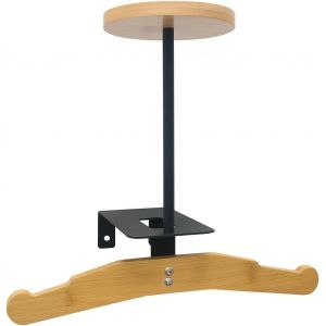 Support mural pour casque de moto, porte-manteau de moto, cadeau pour motocyclistes, football, &eacute;quipement tactique, fabriqu&eacute; en acier inoxydable et bois - Neuf