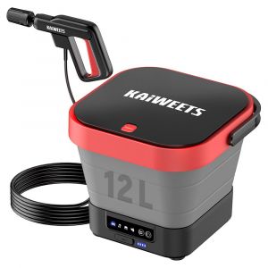 KAIWEETS KPW-F1 Nettoyeur haute pression &eacute;lectrique portable, capacit&eacute; de 12 L, buse 5 en 1, pression maximale de 220 PSI, chargement USB-C, tuyau de 5 m - Neuf