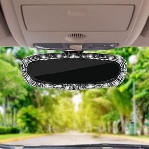 Voiture Rétroviseur (Blanc Cristal De Diamant), Brillant Strass De Rearview De Voiture De Miroir Élastique De La Ceinture, De Rearview De Voiture De Miroir De Couverture Pour Les F - Neuf