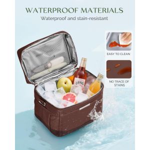 Sac Isotherme &Agrave; Repas Portable Lunch Bag &Agrave; D&eacute;jeuner Waterproof Avec Feuille D'aluminium Isol&eacute;e Sac &Agrave; Main Pliable Pour Femme, Enfant &Agrave; L`&Eacute;cole Et Au Bureau - Neuf