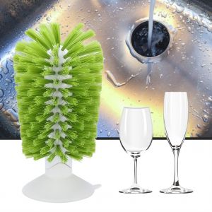 Hjlian Brosse De Nettoyage Pour Verres Et Tasses, Disque Aspirant, Outil De Nettoyage Pour Tasses Et Bouteilles - Neuf