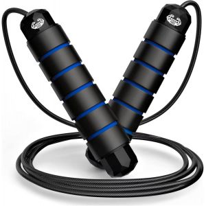 Corde &Agrave; Sauter Xtrem Force-Longueur R&eacute;glable Avec C&acirc;ble Acier-Poign&eacute;es Ergonomiques-Fitness,Cardio,Crossfit,Perte De Poids.[K537] - Neuf