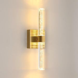 Subzonal-Applique Murale Interieur Led, 12 W Lampe Murale Moderne 360&deg; Rotatif, Or Luminaire Led Mural Interieur Pour Chambre Salon Salle Escalier Cuisine, Lumi&egrave;re Blanche Chaude 3000k - Neuf