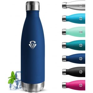 Gourde- 750ml- Gourde Isotherme, Sans Bpa, Gourde Enfant, 24h Froid & 12h Chaud, Bouteille Isotherme, Anti Fuite, Bouteille D'eau Pour L'école, Bureau, Voyage Camping, Sport, Yoga, Bleu Foncé - Neuf