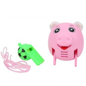 Cochon Electrique Mignon, Marcheur, Musique, Animal De Compagnie, Jouet A Commande Vocale Avec Sifflet Pour Enfants, Rose - Neuf